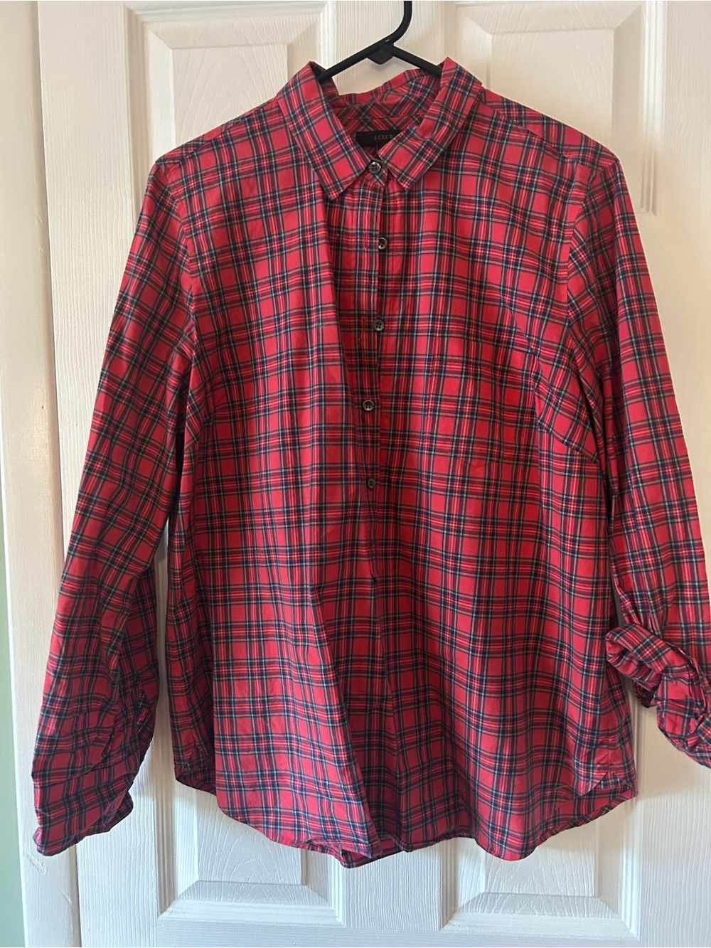 Jcrew Henley plaid shirt